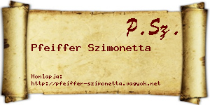 Pfeiffer Szimonetta névjegykártya